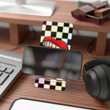 Phone Stand Lips Rainbow Checker Board